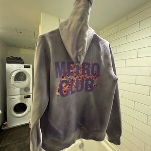 Lavender Cherry Blossom Metro Club Zip Up Hoodie